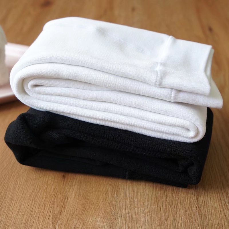 Picture of Nylon Winter Children's girls' leggings flesh skin color light legs fleece-lined thick pantyhose step-on white dance socks