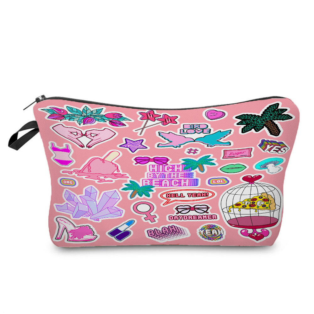 Picture of New arrival lipstick cosmetics printing dumpling bag travel without bag cosmetic bag