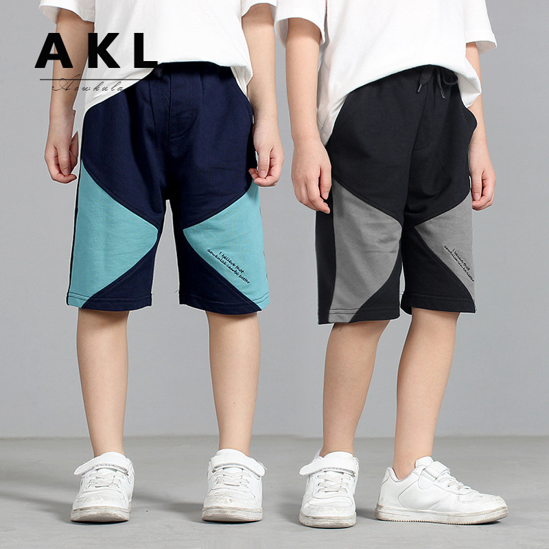 Picture of Children's Pants 2023 Summer New Korean Style Boys' Sports Pants Girls' Knitted Trendy Hot Pants Children's Five-point Pants