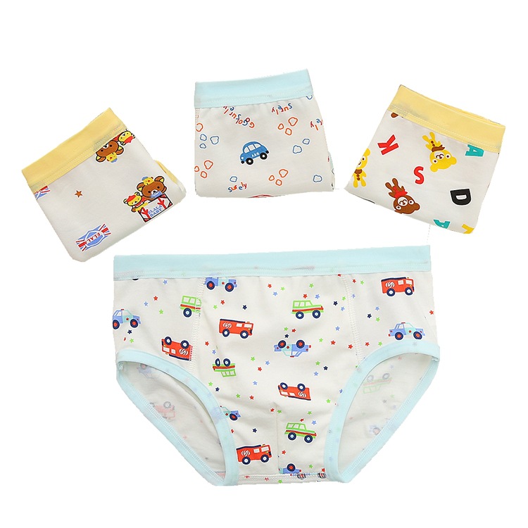Picture of Combed 95% cotton children's underwear boys' triangle underwear children's baby shorts stall first-hand supply