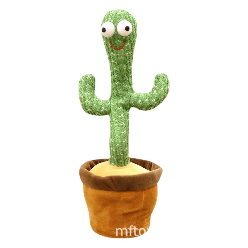 Can dance cactus trembles with electric doll sand sculpture plush toy can learn to speak and sing birthday gift