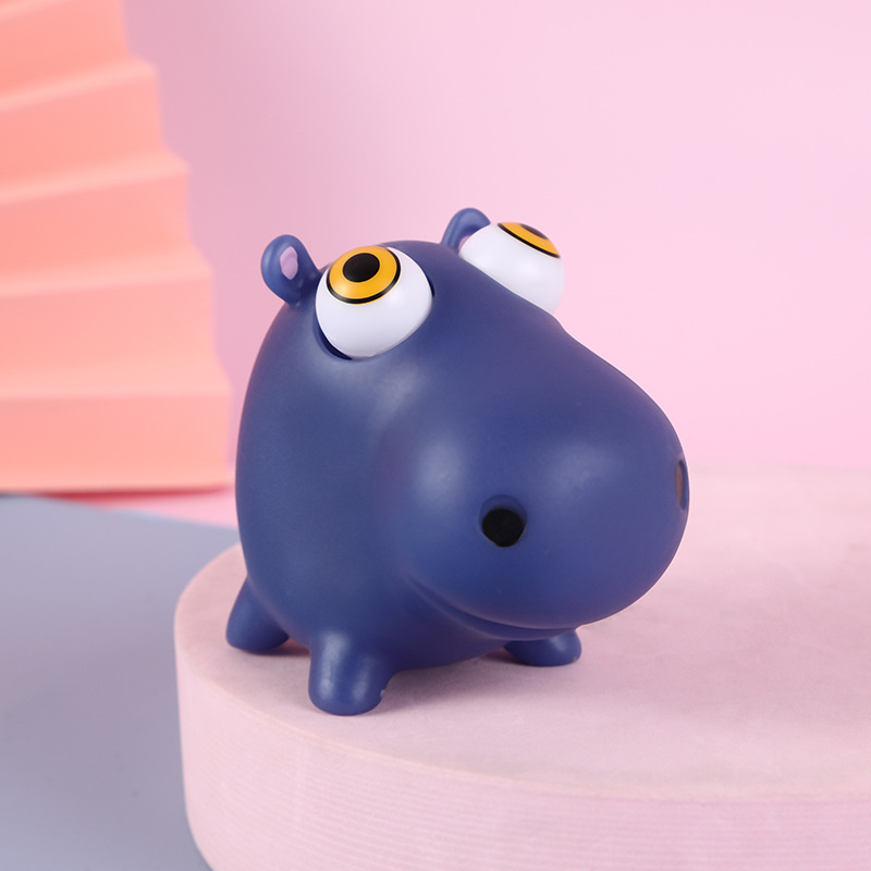 Picture of Cross-border cartoon factory direct decompression animal squeeze doll decompression pinch music stare eye vent toy
