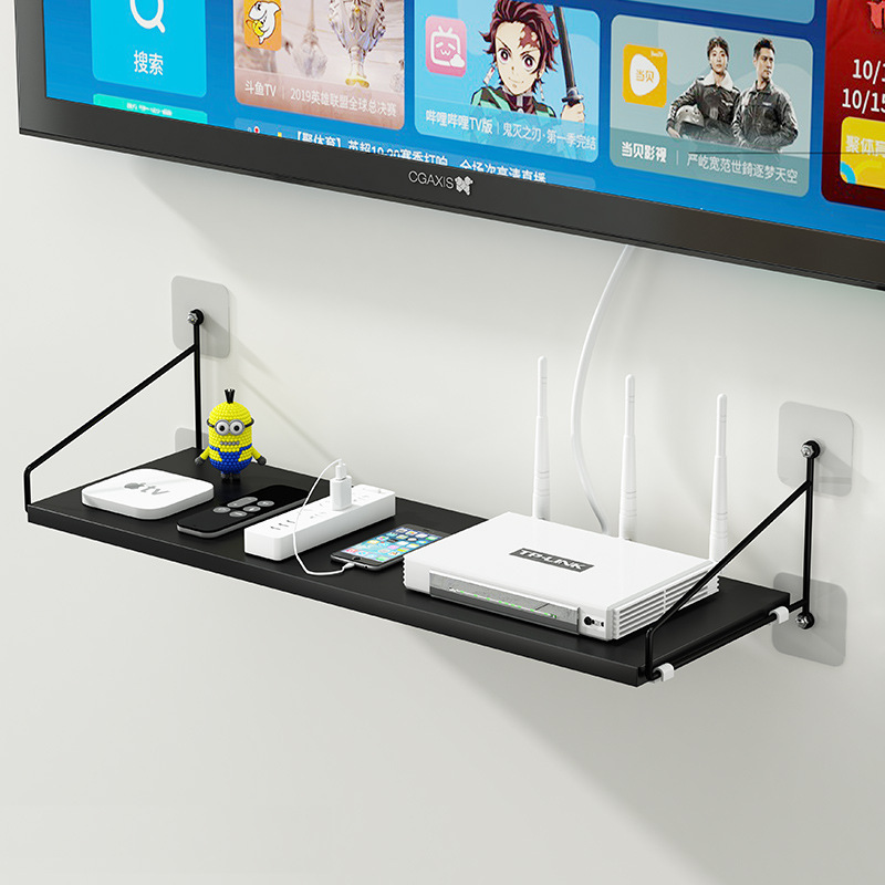 Picture of Cross-Border Wholesale Router Storage Rack for Tv Set-Top Boxes, Wall-Mounted Wifi Storage Rack Without Drilling