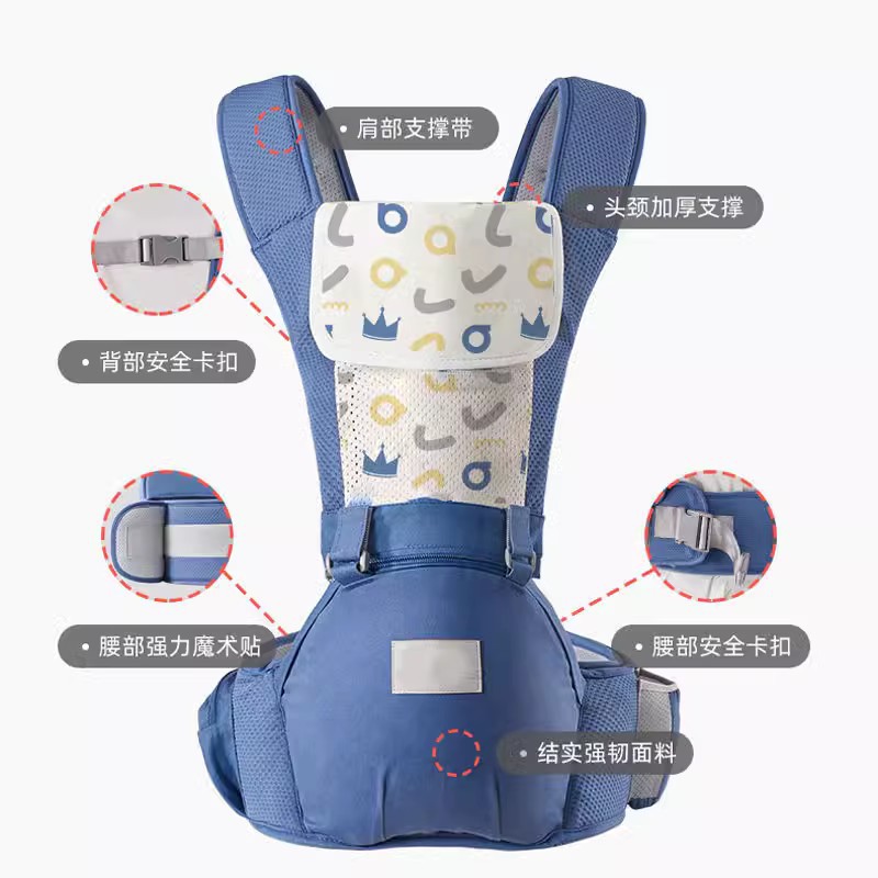 Picture of New Baby Strap Baby Waist Stool for Four Seasons Multi-functional Universal Front Holding Light Portable Baby Holding Artifact for Going Out