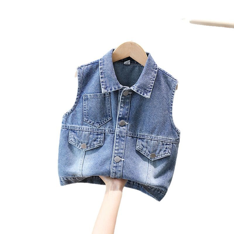 Picture of Boys' Denim Vest Spring and Autumn 2025 New Cotton Children's Waistcoat Outer Wear Korean Style Foreign Style Baby Spring Wear