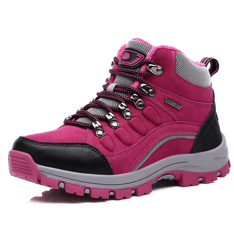 Picture of Cross-border plus size Winter Warm Outdoor Couple Hiking Shoes High-top fleece-lined Cotton Shoes Men's Shoes Sports Hiking Shoes 8011