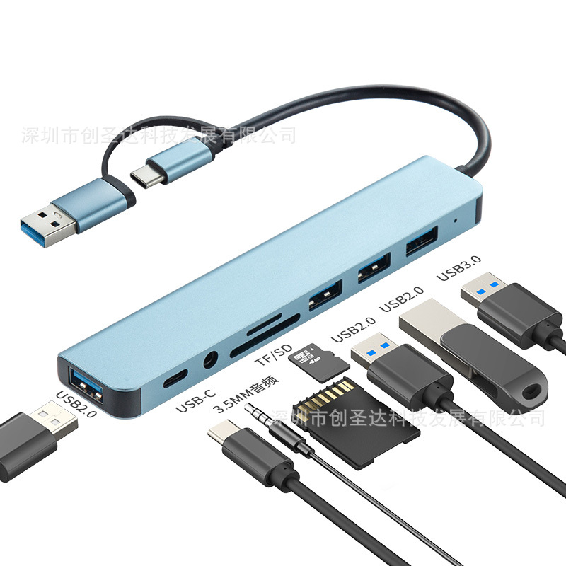 Picture of Expansion dock Type c 3.0hub octave 1 laptop tablet dual-head 2-in -1 splitter with audio