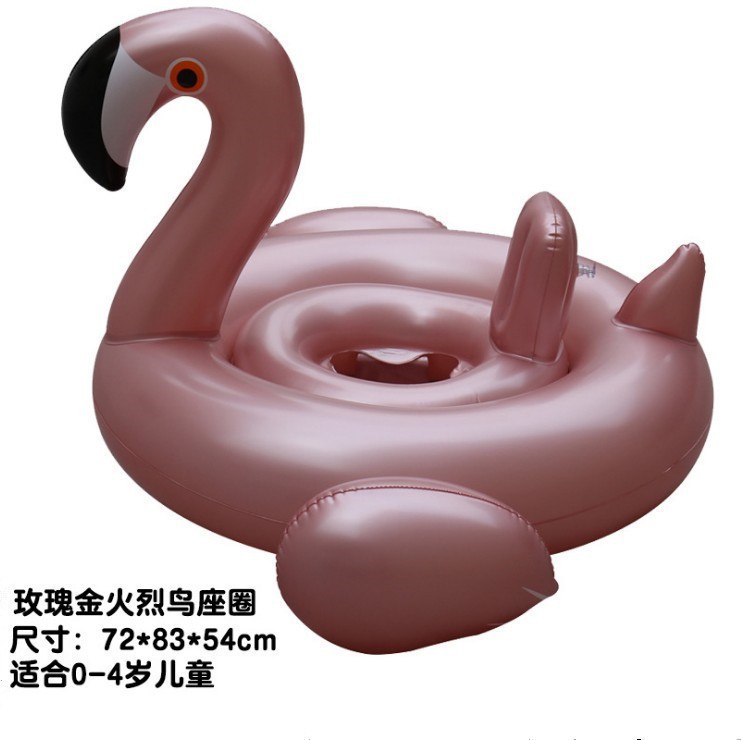 Picture of 1 piece generation hair White Swan Flamingo seat inflatable swimming buoy children life buoy double air nozzle Mount watermelon Pang