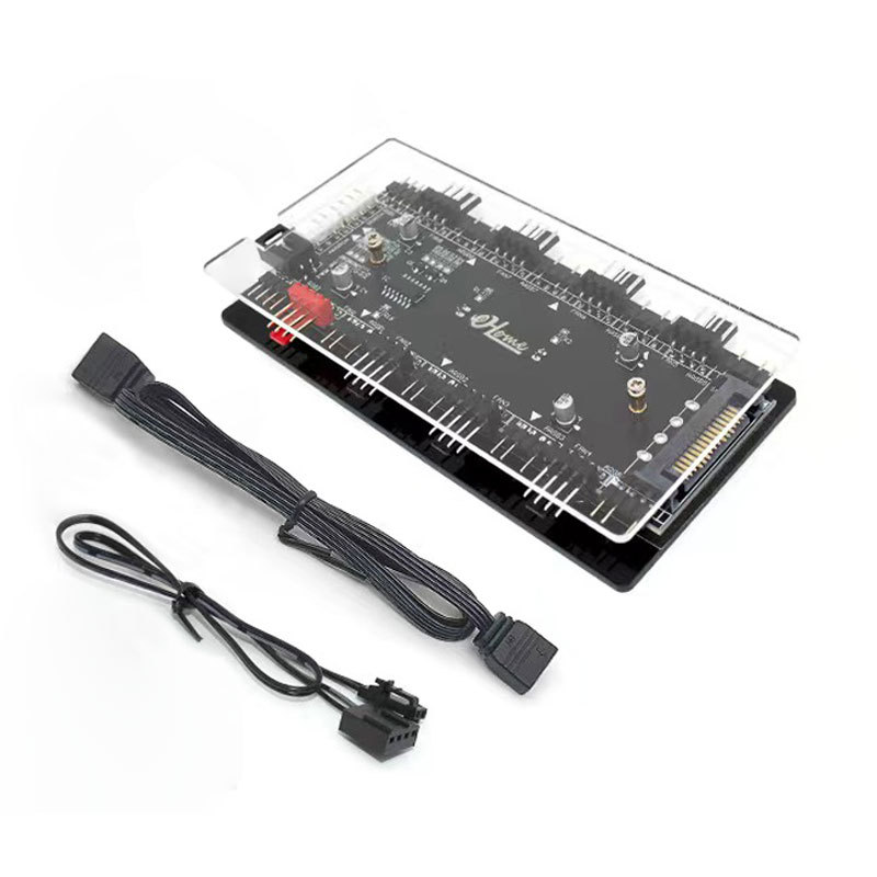 Picture of Chassis fan controller 11-way 5V/3Pin ARGB Shengguang synchronous PWM temperature control cable expansion box
