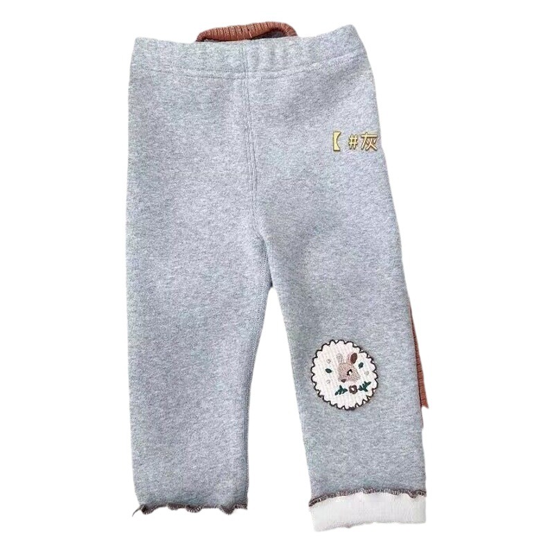 Girls' Velvet Leggings Autumn and Winter New Style Baby Style Outer Wear Little Girls Versatile Warm All-In-One Velvet Pants