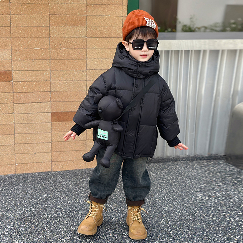 Picture of Boys' Down Jacket Winter 2024 New Children's Winter Clothes Thickened Warm Cotton-padded Jacket Coat Duffy Handsome Baby Clothes Trendy