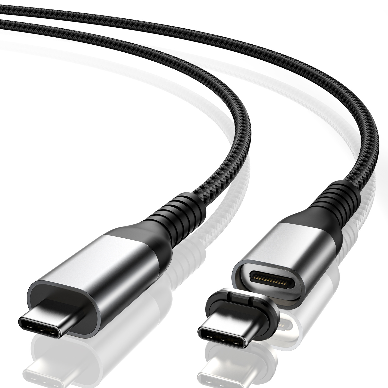 Picture of PD100W new type-c3.1 magnetic fast charging data cable HD video transmission Computer TV projection screen cable