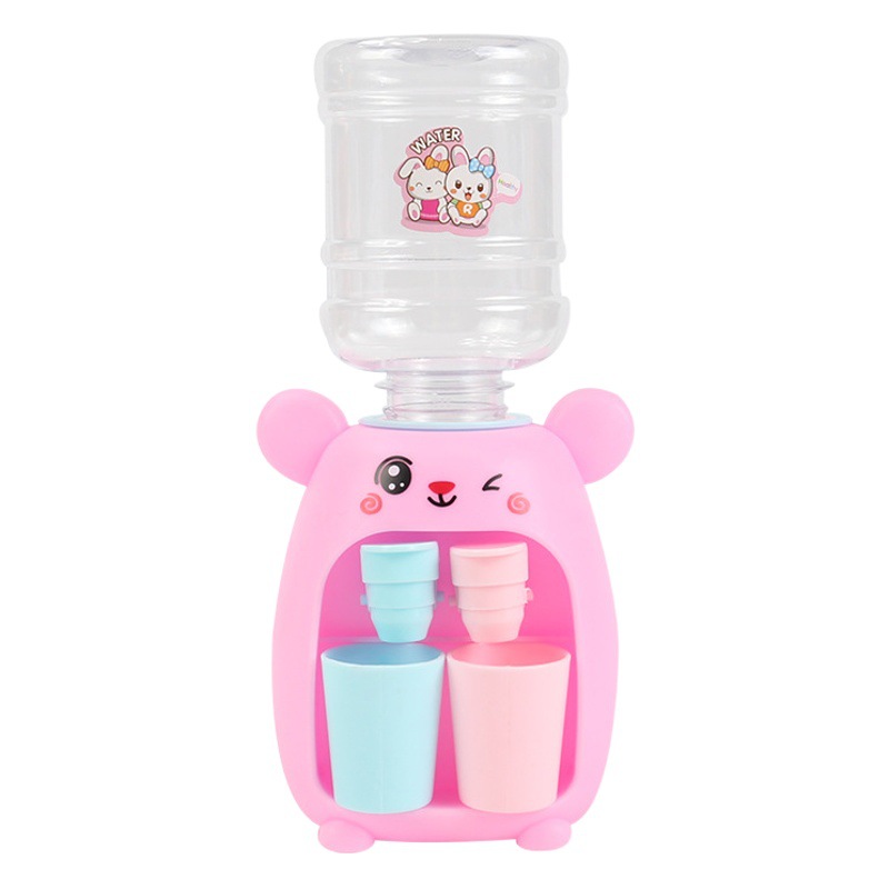Moe rabbit Children's Fun simulation double water Press water dispenser mini beverage juicer toy play house wholesale