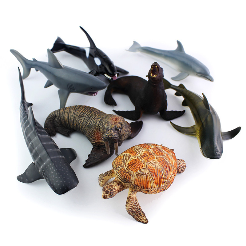 Picture of Plastic simulation solid marine animal toy dolphin whale great white shark model children's cognitive toys wholesale