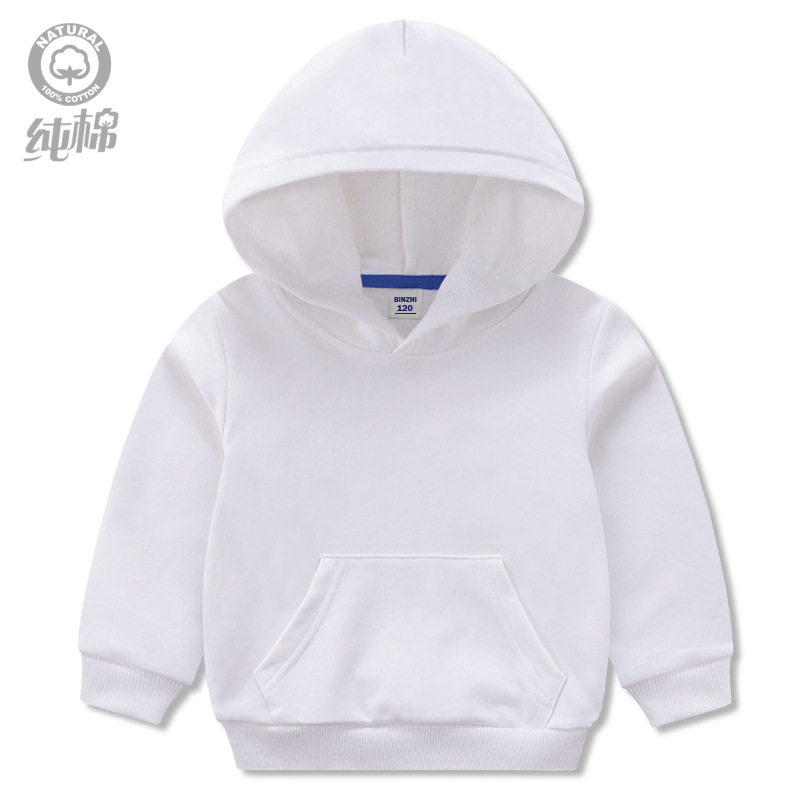Picture of Autumn new children's clothing children's solid color hooded vests boys and girls long sleeve hoodie jacket coat a generation of hair