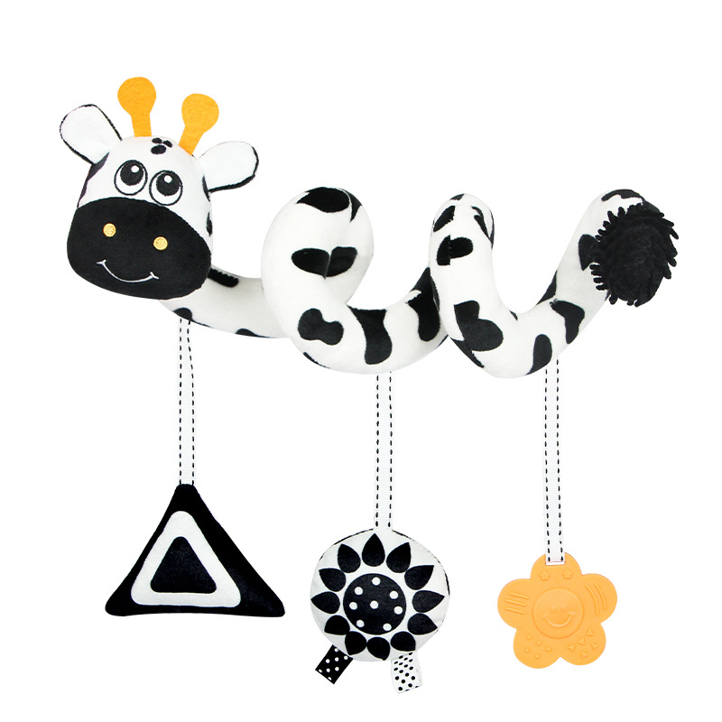 Picture of Baby Black and White Crib Wrap Toy 0-6 Months Baby Stroller Pendant Newborn Bedside Bed Hanging