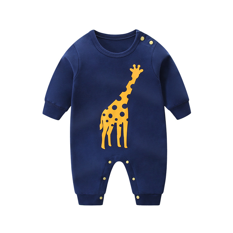 Picture of Baby one-piece clothes spring and autumn summer long-sleeved men's romper 0 cotton 3 Months 6 female baby 1 year old newborn autumn clothes