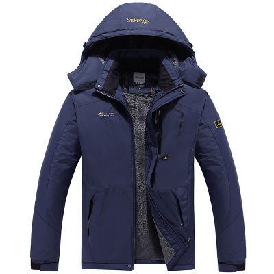 Picture of 2025 Amazon Wish Jacket Men's Outdoor Cycling Hooded Large Size Fleece-Lined Thickeneded Couple Windproof Warm Cotton