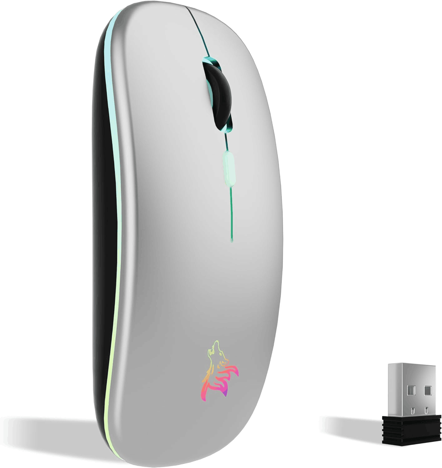 Picture of Cross-Border Explosive Dual-mode 5.0 Bluetooth wireless mouse charging mute office games for mobile phone tablet