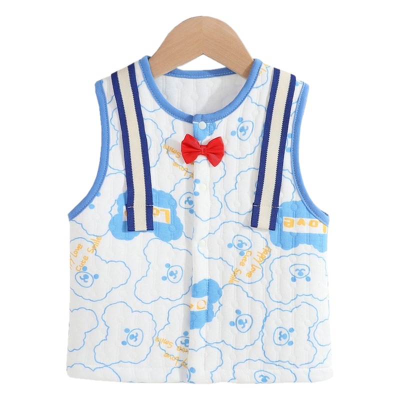 Baby Vest Spring and Autumn Children's Vest Vest Newborn Baby Cotton Warm Small and Medium Children's Wear Cotton Winter Waistcoat