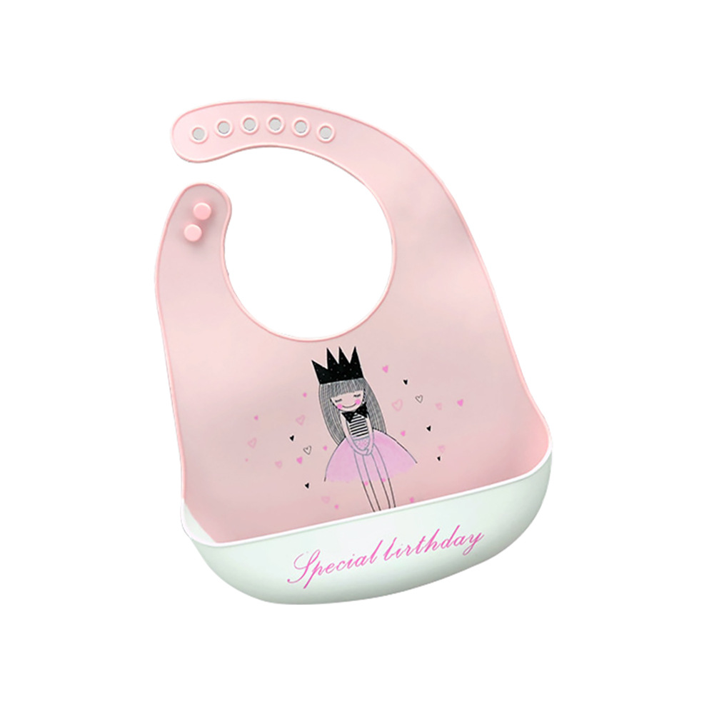Picture of Baby Dining Bib Stereo Silicone Baby Waterproof Super Soft Food Food Bucket Children Children's Slippery Bucket Wash-Free Cross-Border