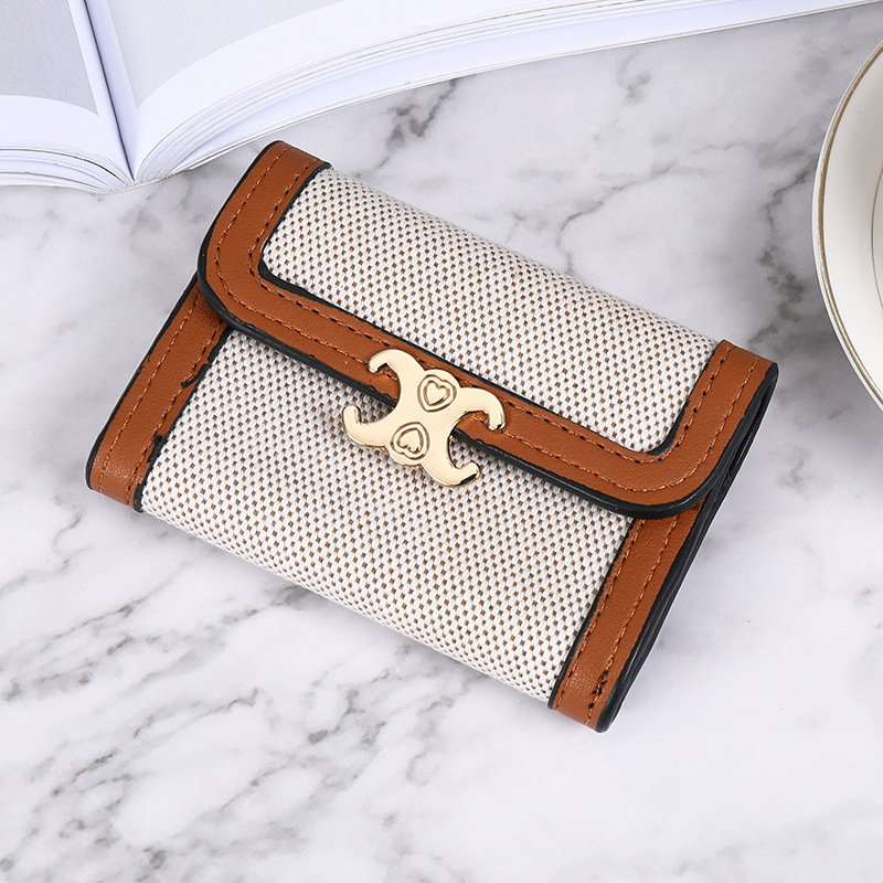 Picture of New Style Card Bag Women's Mini Korean-style Houndstooth Multi-functional Anti-degaussing Multi-card Driver's License Retro Bank Card Bag