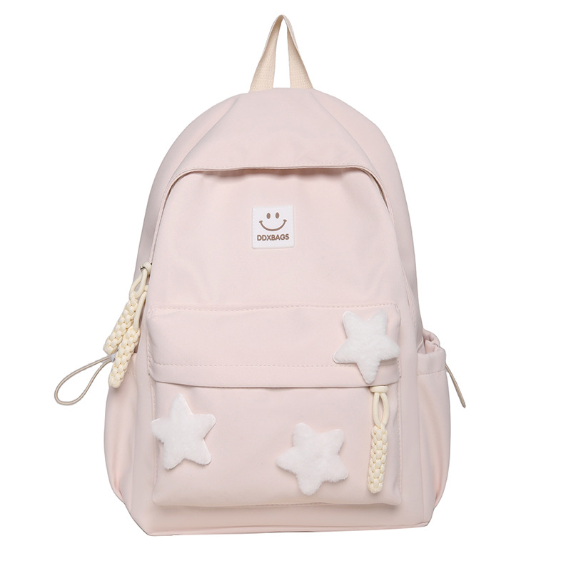 Picture of Small Fresh Stars Artistic Canvas Student Schoolbag 2024 Spring and Summer New Large Capacity Backpack for Junior and Senior High School Students