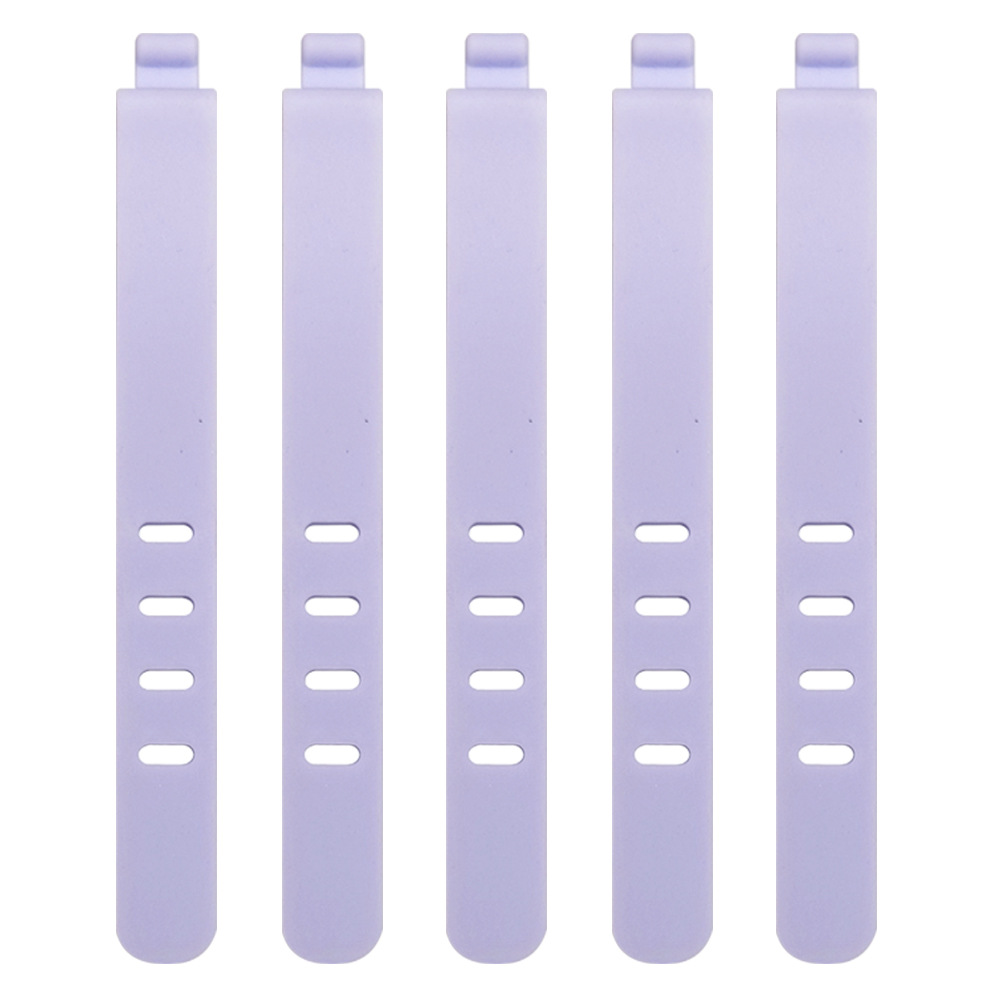 Picture of 95mm four-hole silicone data cable tie winder wire digital storage cable organizer Cord Organizer