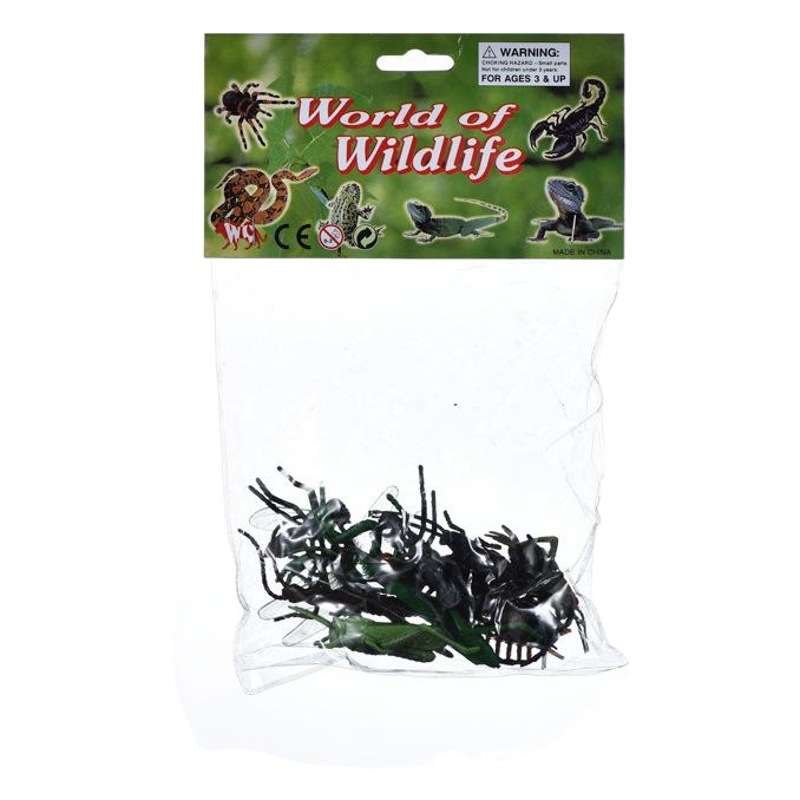 Cross-border simulation insect 12-piece set of wild animal insect model toys plastic model stalls selling toys