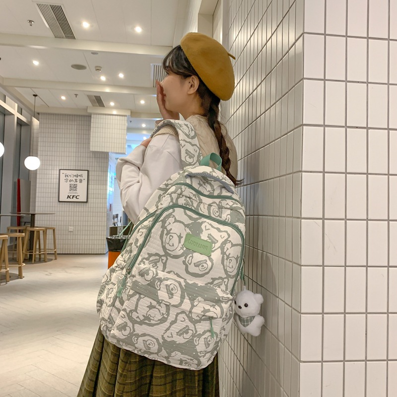Picture of Junior high school student large capacity backpack cartoon high-looking high school student schoolbag all-matching Rui camp computer backpack men