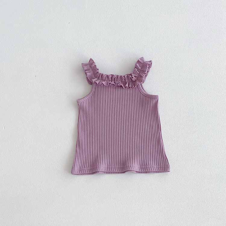 Picture of 2025 New Summer Girls Camisole Thin Section Baby Girl Lace Suspender Top Sleeveless t Fashionable and Versatile