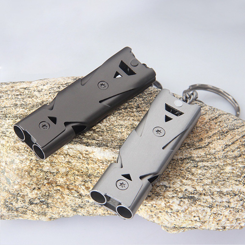 Picture of Stainless steel whistle outdoor survival whistle high frequency whistle earthquake life whistle high score shell sound whistle in stock