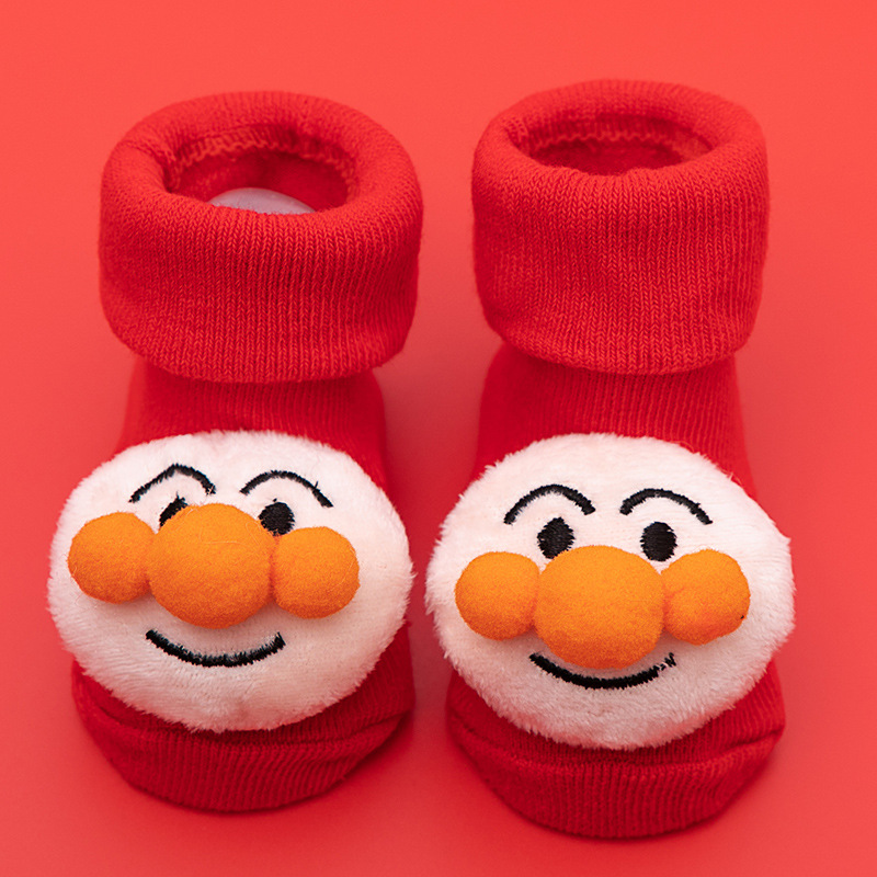 Picture of Newborn baby baby terry socks autumn and winter thick non-slip Christmas socks toddler red floor socks wholesale