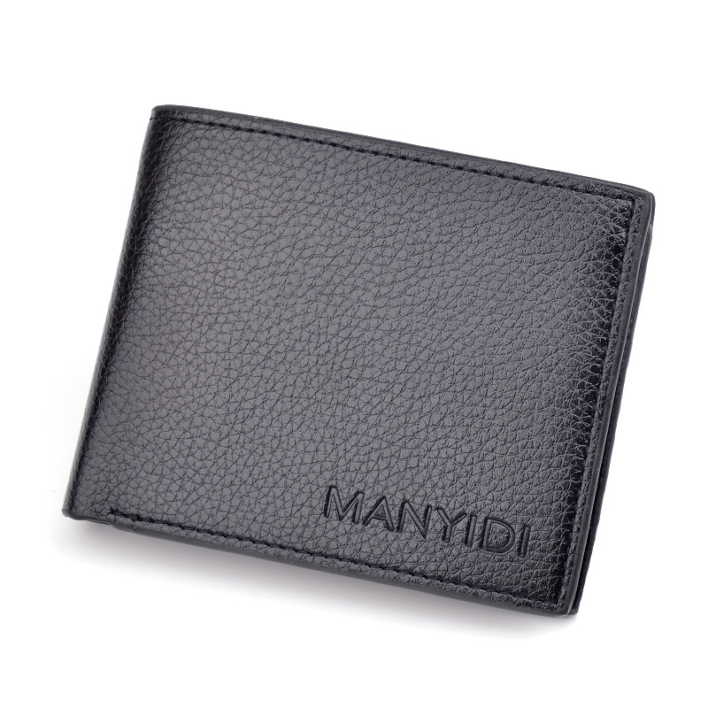 Picture of New wallet short men's driver's license thin wallet 30% discount horizontal business casual litchi pattern retro soft wallet