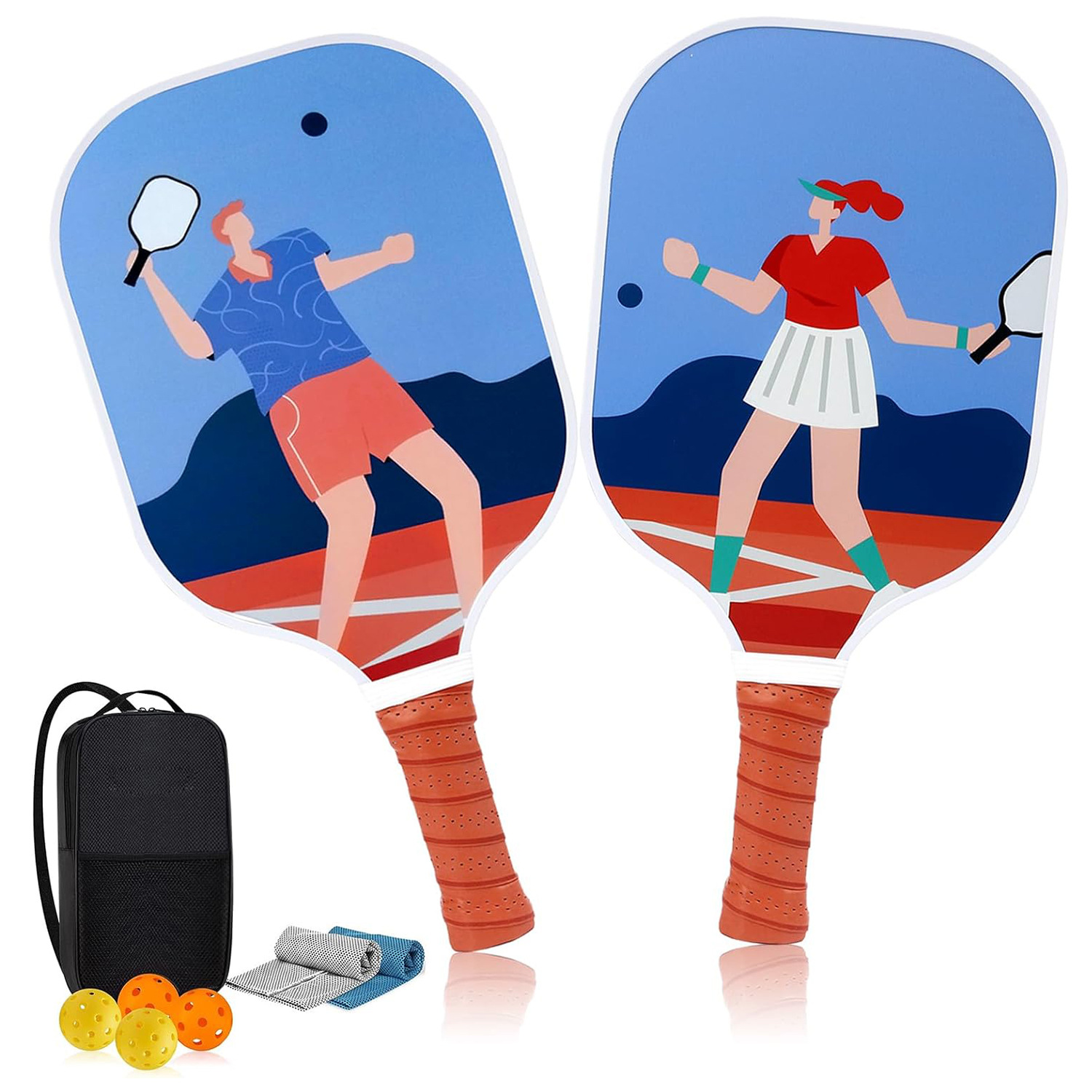 Picture of Carbon Fiber Pickleball Racket Honeycomb Board Outdoor Sports Carbon Pickleball Racket Cross-Border Pickleball Paddle