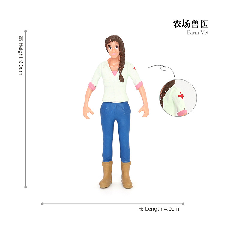 Picture of Cross-border Simulation Plant Doll Model Scene Ornaments DIY Farm House Workers Fence Stone Model Toys