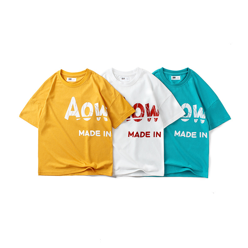 Picture of Children's clothing summer Korean children's clothing new boys short sleeve T-shirt boys cotton loose top children's short sleeve