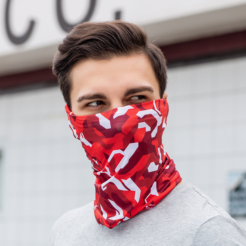 Picture of Sunscreen Mask Ice Silk Scarf Set Men's Headband Neck Protection Neck Summer Fishing Magic Riding Face Face Face Thin