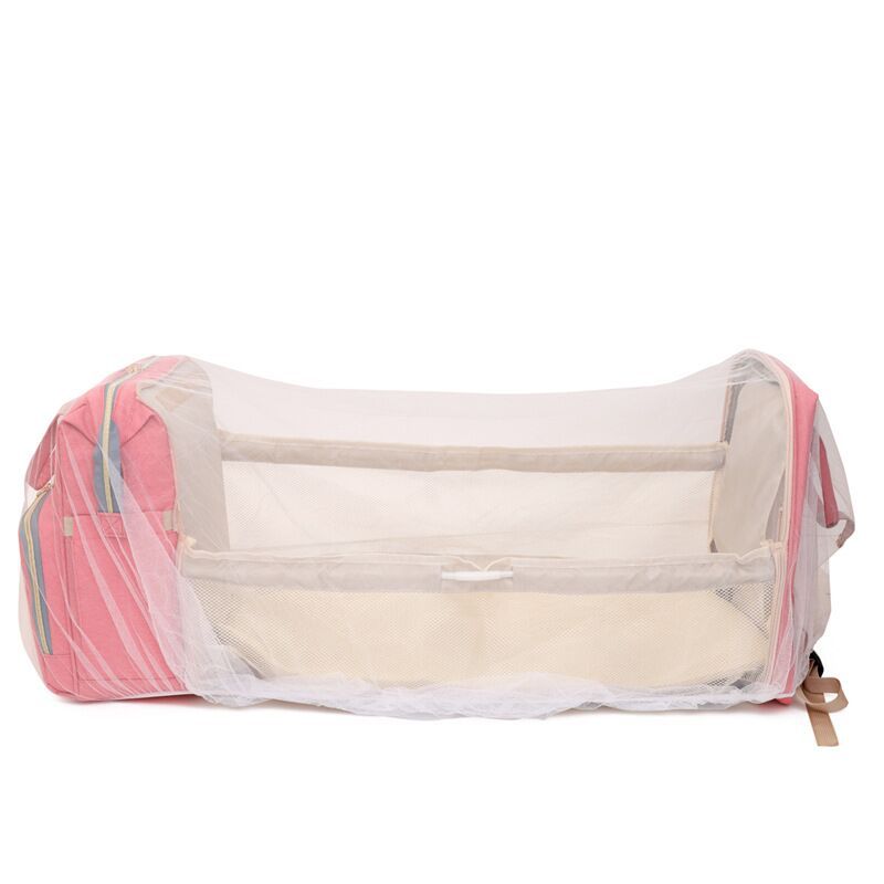 Picture of Portable Foldableing Mosquito Net Crib Mommy Bag Multi-Functional Outing Lightweight Large Capacity Casual Backpack Mother and Baby Bag