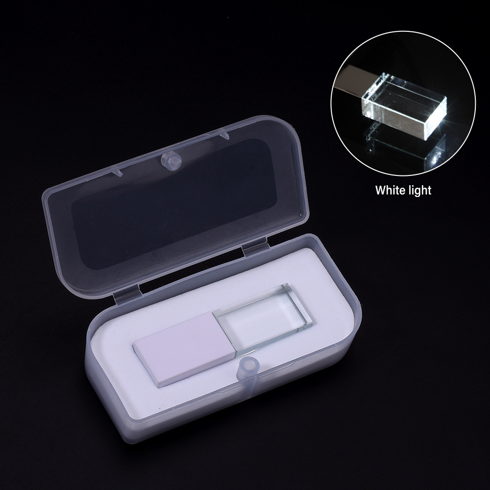 Picture of Foreign trade for crystal music USB 32G laser engraving logoU 64GB LED lamp free gift box