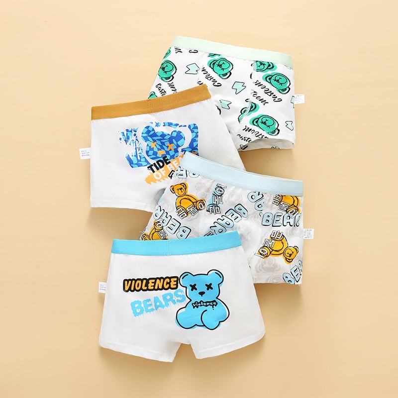 Picture of Children's Underwear Boys' Pure Cotton Boxer Shorts Boys' Baby Children's Underwear Underwear