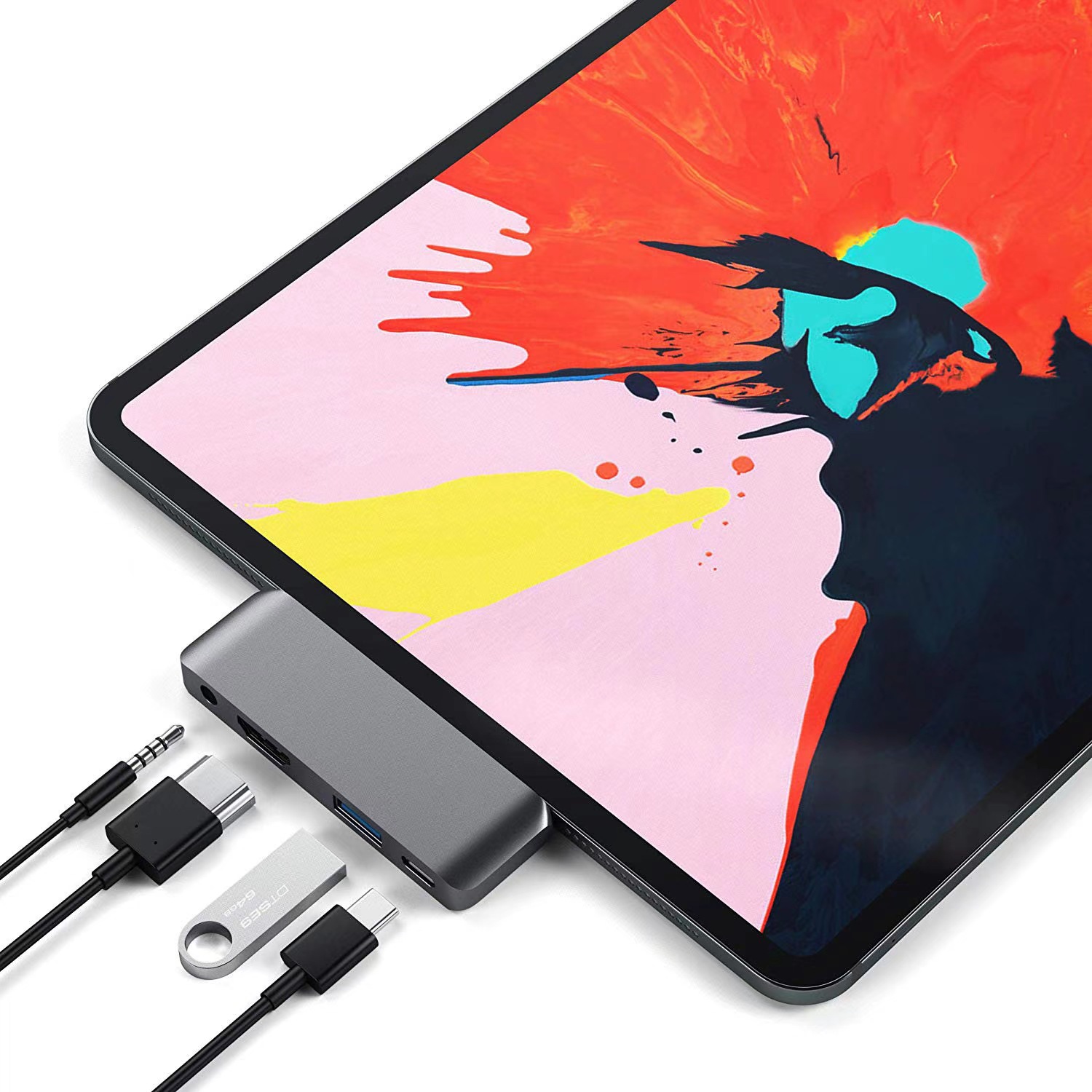 Picture of typechub hub mobile phone tablet macbook laptop all-in-one card reader usb docking station