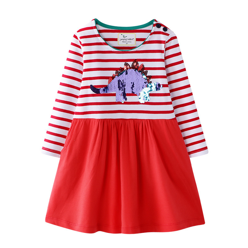 Picture of Girls dress autumn new children's clothing Europe and the United States wholesale long sleeve student skirt children's skirt a generation of hair