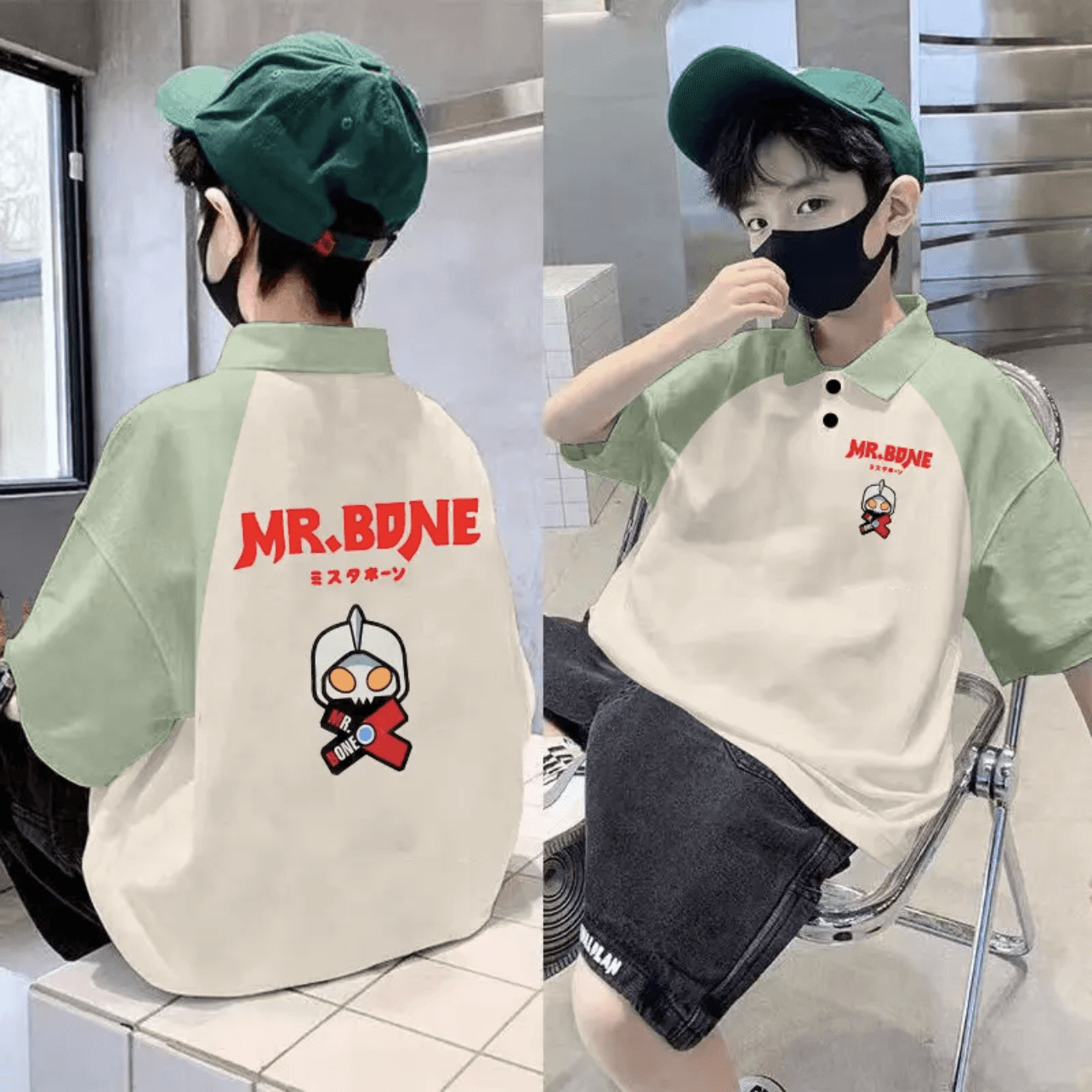 Picture of 2025 Children's Cotton Children's Wear Summer New Polo Shirt Trendy Boys' Western Style Short-sleeved T-shirt Large Children's Lapel