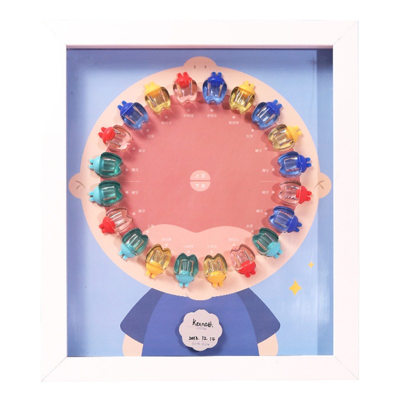 Wooden Deciduous Teeth Box Transparent Crystal Teeth House for Boys and Girls Deciduous Teeth Storage Box Deciduous Teeth Storage Box