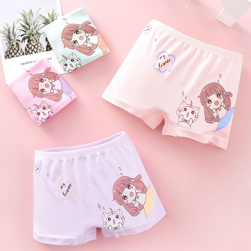 Picture of 5 Pack Seamless Pure Modé Cotton Large Children's Underwear Men's Tight Sai Cotton Boxer Shorts Little Boy Baby Children's Pants
