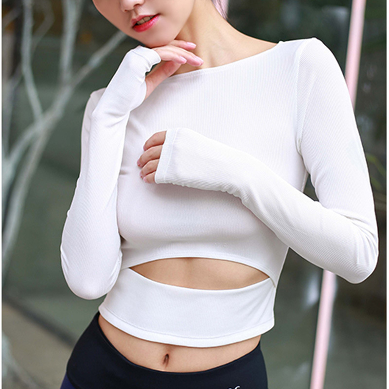 Picture of Fitness Clothing Women's Trendy Tight Navel-exposed Short Sexy Slim Sports Top Quick-drying Short-sleeved T-shirt for Running