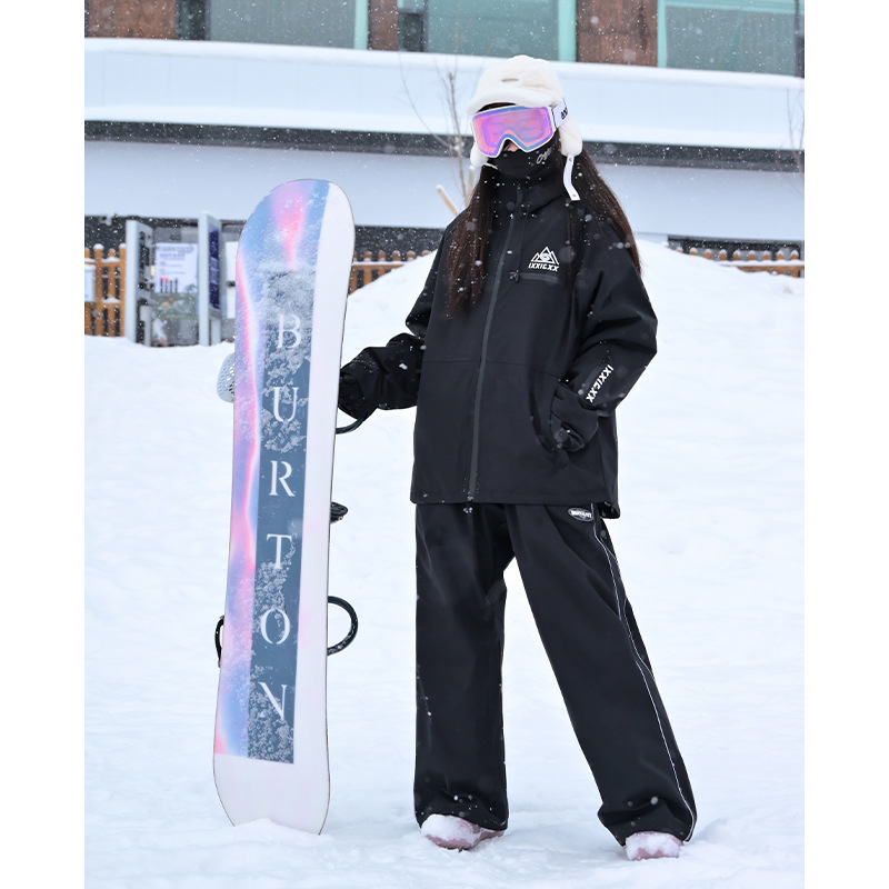 [Qi Shang Lin] 24 Autumn and Winter Four Seasons Green Black Samurai suit Waterproof Ski Suit Men's and Women's Outdoor Ski Suits