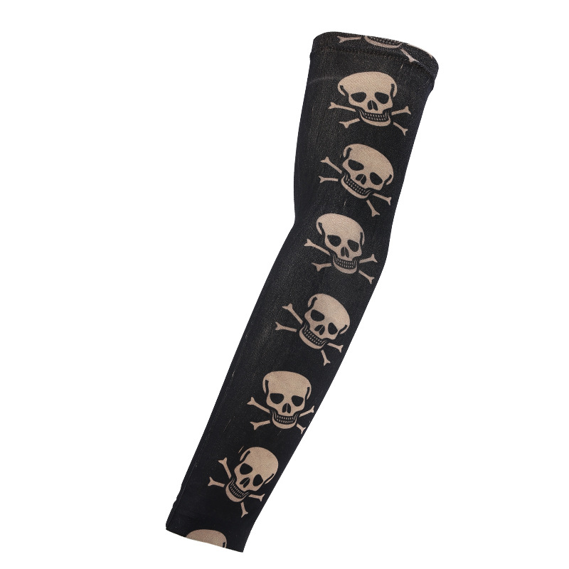 Picture of Outdoor Sleeve Tattoo Sleeve Seamless Men's and Women's Flower Arm Riding Sunscreen Sleeve Tattoo Arm Gifts