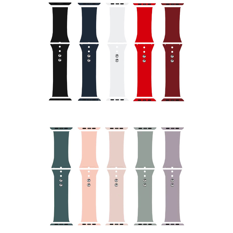 Picture of Suitable for Apple Watch Strap Apple Watch Silicone Strap Double Stud Kickback Strap Silicone Watch Strap